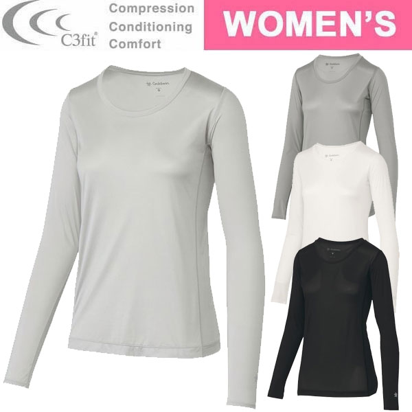 C3fit シースリーフィット COOL ROUNDNECK GCW65102 レディース クーリングラウンドネックロングスリーブ