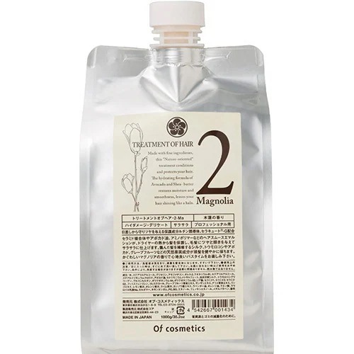 [国内正規品] オブ・コスメティックス トリートメントオブヘア 2-Ma 1000g(リフィル） Of cosmetics シルクエキス さらさら 指通り 自然 ツヤ 天使の輪 マグノリア 木蓮