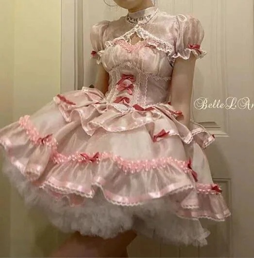 メガ割 プレミアム 初恋ドレス 女性 レトロ 重工業 スウィート プリンセススカート メイド コスプレ ロリータ ドール 6,793円