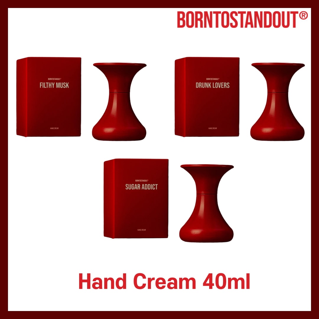 [BORNTOSTANDOUT] HAND CREAM 40ML 3 TYPES + FREE OMAKE ハンドクリーム ハンドローション ハンドケア手 クリーム保湿高保湿しっとりしっとり