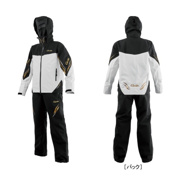 がまかつ レインウェア GM3785 アルテマシールドプロレインスーツ ブラック×ホワイト L