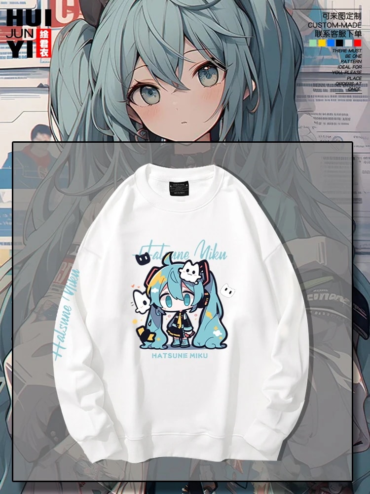 初音トレーナー ミク Miku ぱいにぃ ラウンドネックセーター レディース トップス ジャケット 長袖 プルオーバー期間限定で30％オフの価格です