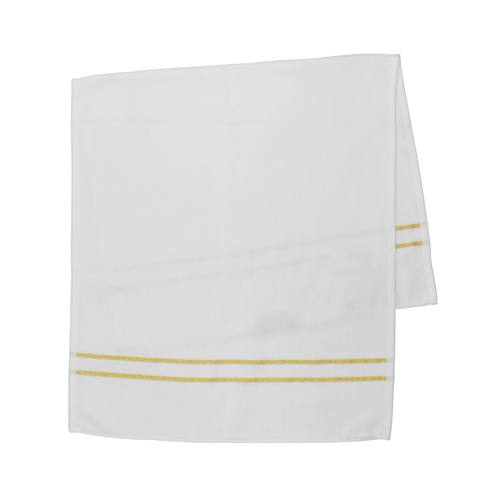 ［フェイラー］ FEILER スポーツタオル 50cm×100cm LA GLAMOUR ホワイト・ゴールド [並行輸入品]