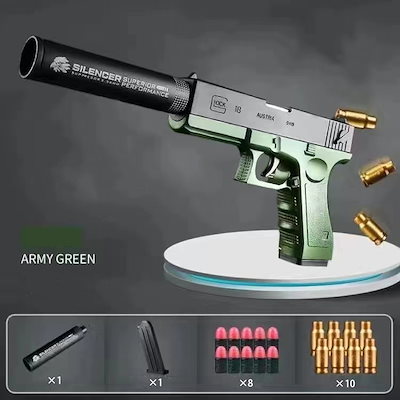 ハンドガン、ガチャポン Qoo10] おもちゃ銃 ハンドガン グロックハンドガ