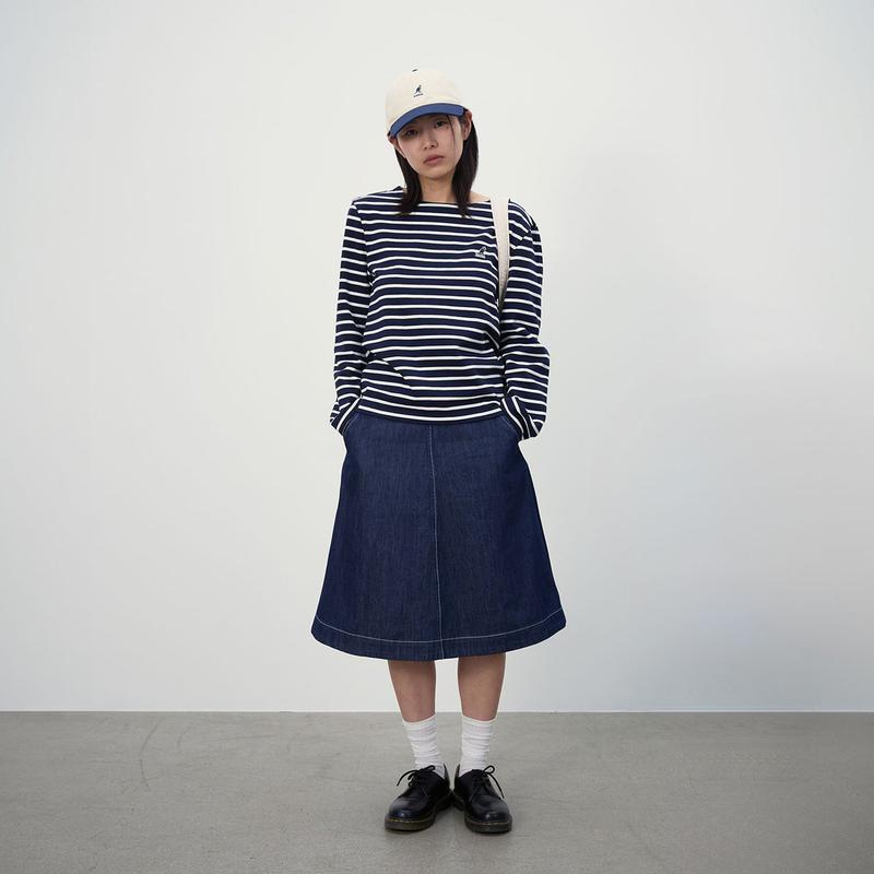 ウーマンズ ミディ デニム スカート 8125 デニム
