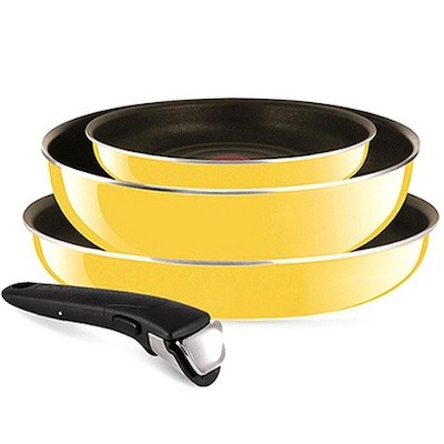 Tefal テファールマジックハンドチタンフォースフライパンセット46p