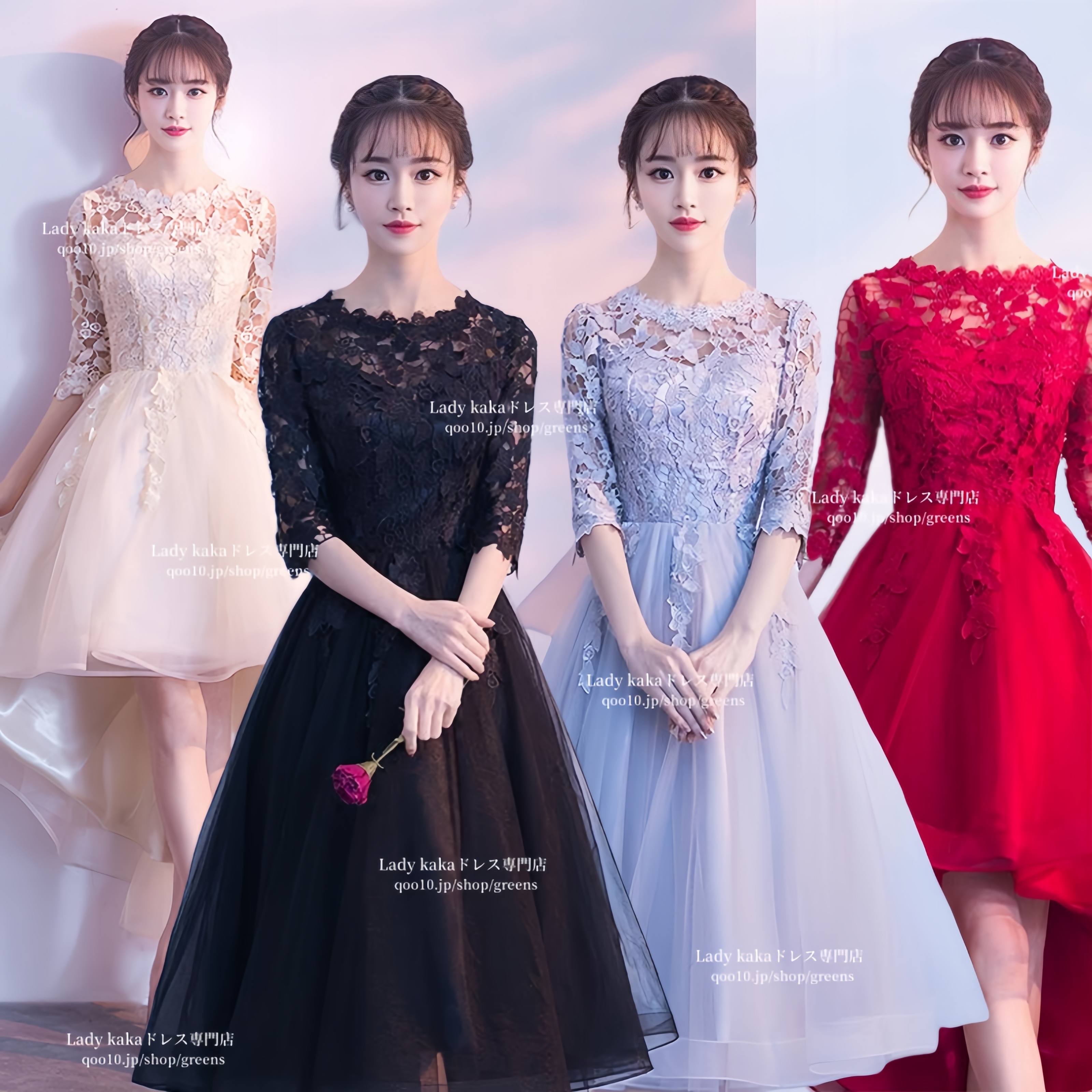 パーティードレス 韓国ファッション ウェディングドレス レースのドレス 花嫁ロングドレス 結婚式 二次会 エレガント お呼ばれ 挙式 簡約 姫系発表会 コンサート パーティー