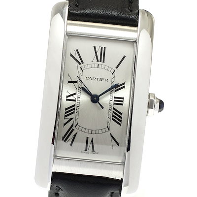 カルティエ CARTIER WSTA0044 タンクアメリカンMM 自動巻き ボーイズ 美品 保証書付き_960844【中古】