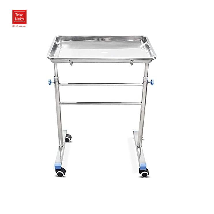 医療用カート手術パレットトラックステンレス鋼外科用トレイホルダー 手術室医療機器カート 78128 cm高さ調節可能 手術トレイ車 補強溶接 外科用パレットト