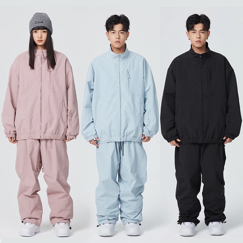 スノーボードウェア 上下セット セットアップ 無地 ２点セット ジャケット アウター ロングパンツ ボトムス ズボン レディース メンズ スノボウェア スキーウェア 防水10000mm 男女兼用 防水