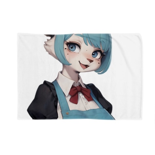 【文字入れ可能受注生産】ウォンバットの女の子　ジュリア ブランケット