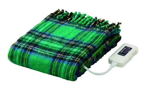 日本製 電気ひざ掛け グリーン
