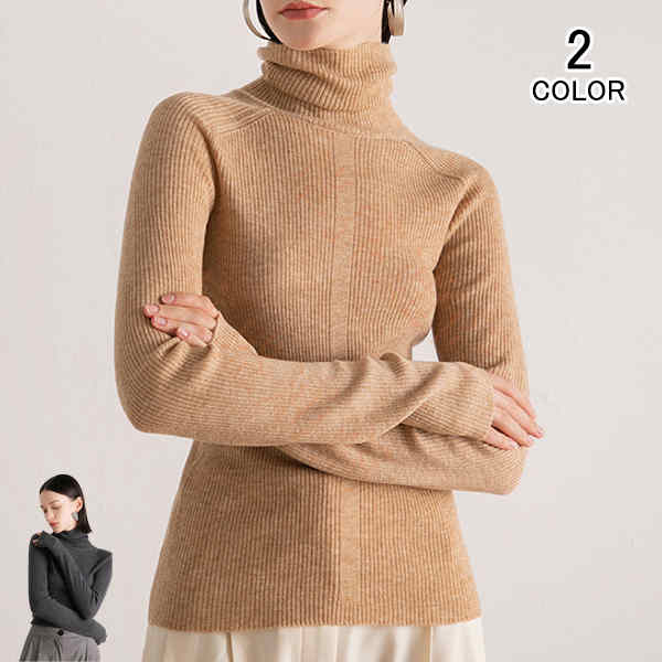 ニットセーター ニット レディース 長袖 無地 プルオーバー シンプル 暖かい ざっくり トップス パーカー セーター タートルネック かわいい 可愛い ファッション ハイネック 着やせ インナー 防