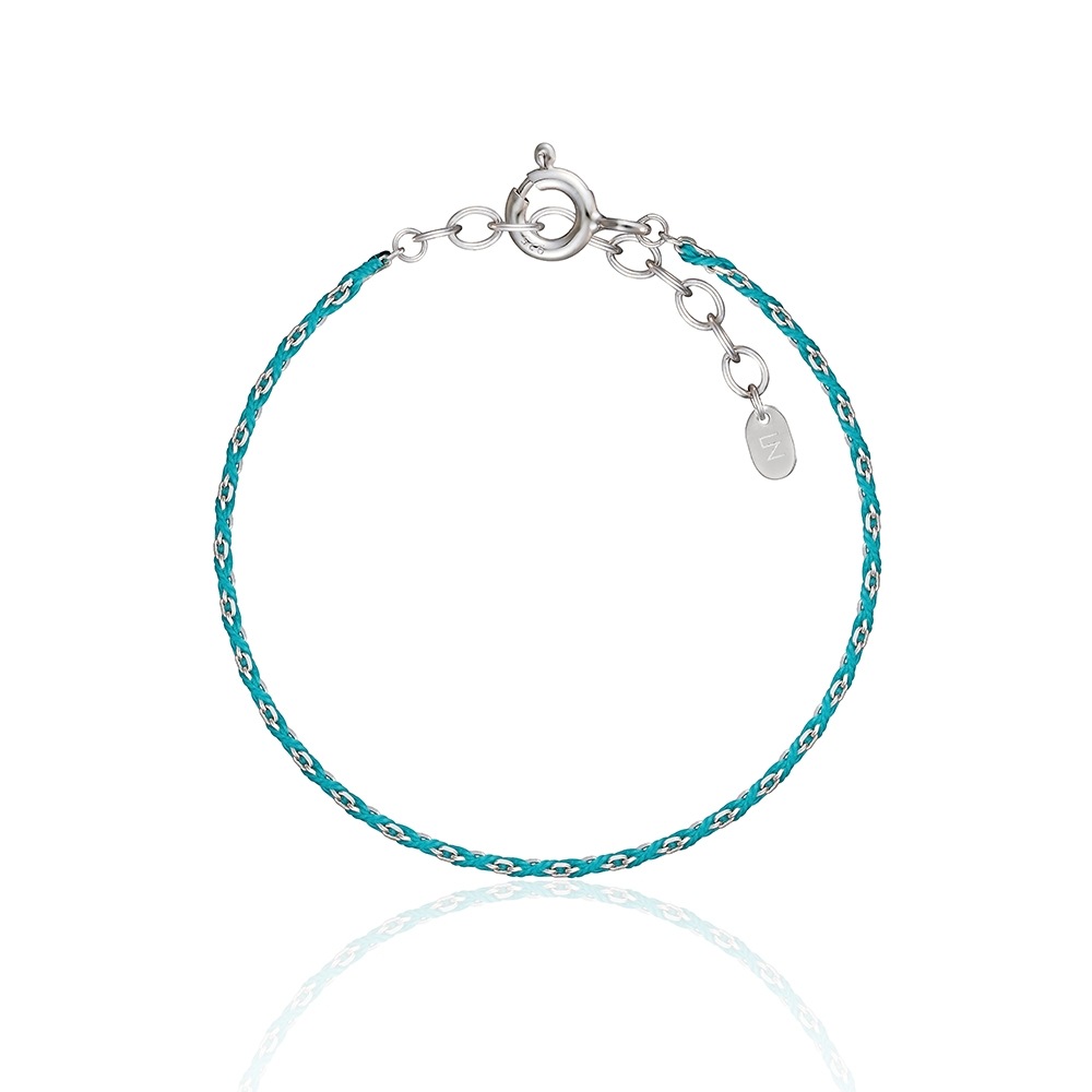 LUNNE シルバースリムシルキーレイヤードカラーブレスレット #LSB04