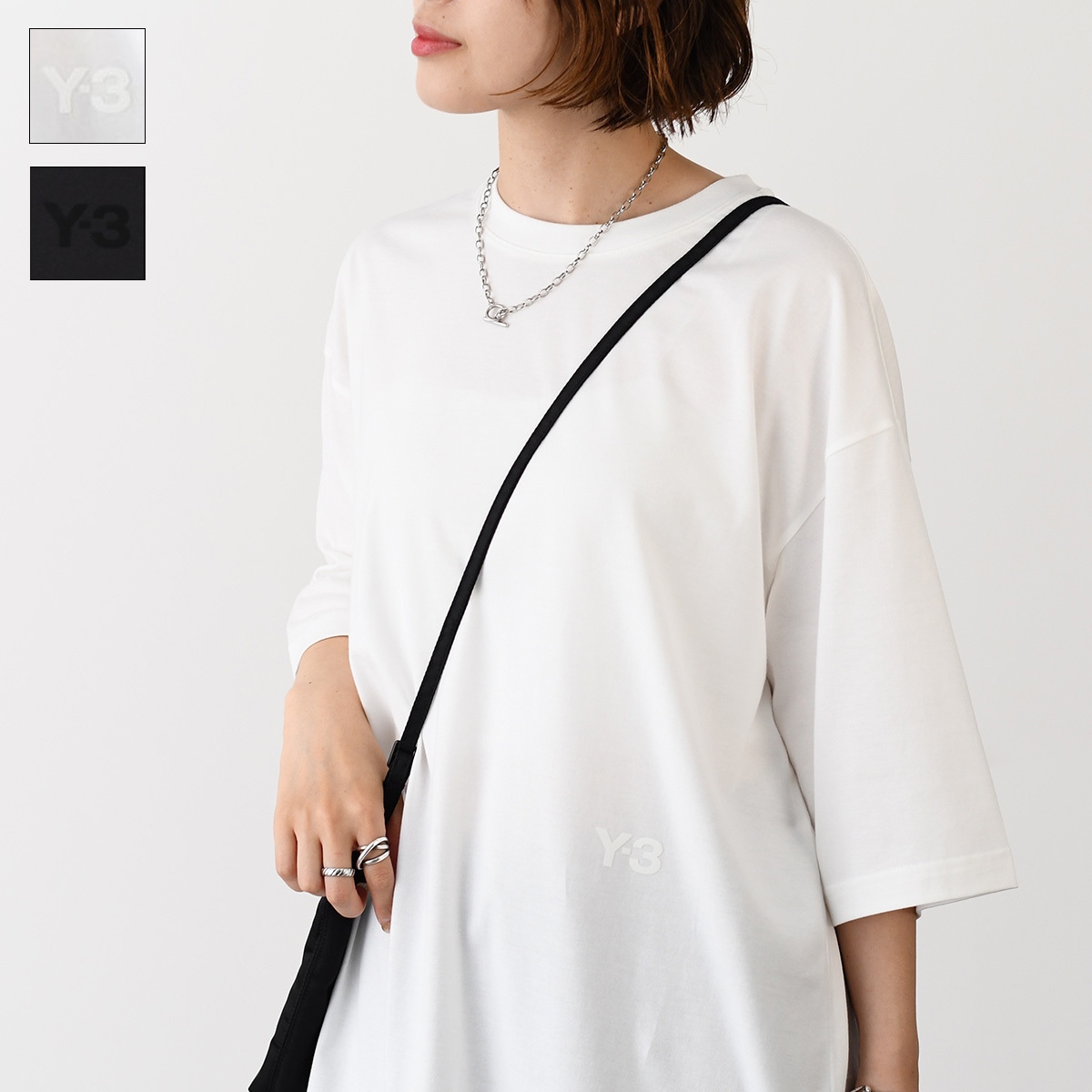 Tシャツ カットソー U BOXY SS TEE IW0071 JM7817 レディース ユニセックス ホワイト ブラック コットン クルーネック 半袖 ロゴ ミニロゴ