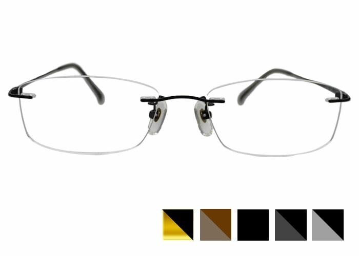 スレンディー Slen D sd-326 縁なし sd1 ツーポイント スクエア メンズ メガネ 眼鏡 日本製 鯖江 めがね