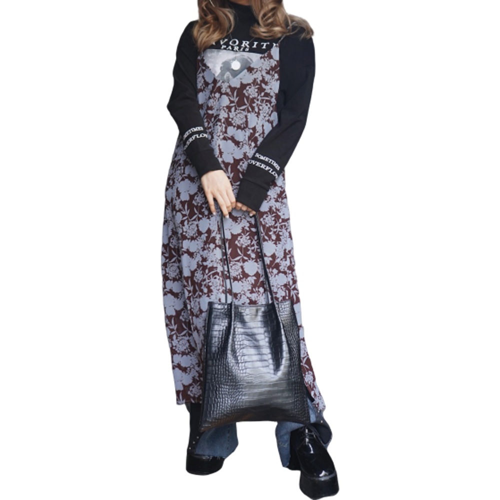 One Color Flower Cami-Onepiece (blue-brown) A,D,G レディース 5,725円