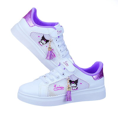 Qoo10] 白色女の子スニーカーキッズシューズ 可愛