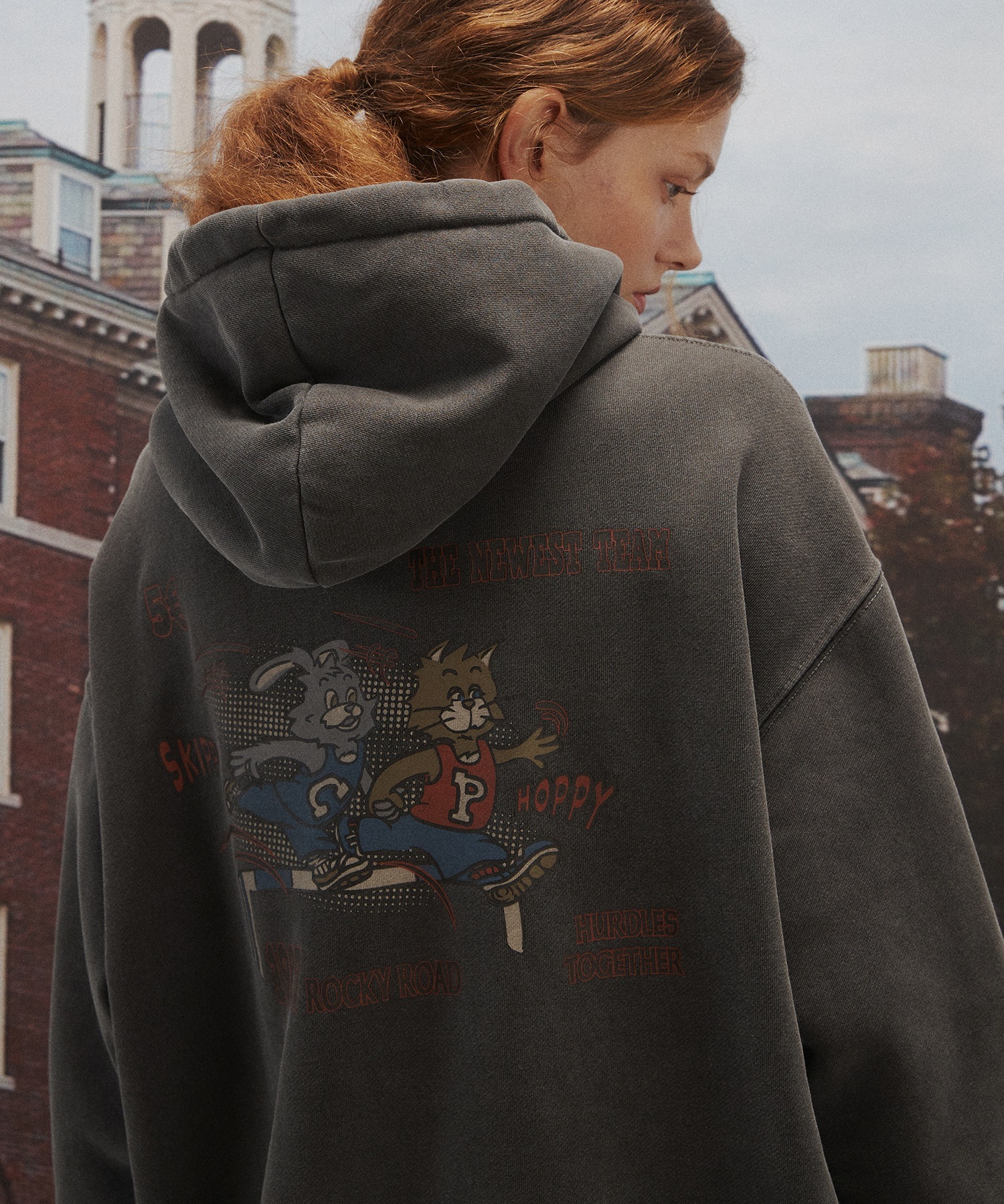 【CPGN】HURDLES TEAM PIGMENT HOODIE SMOKE BLACK