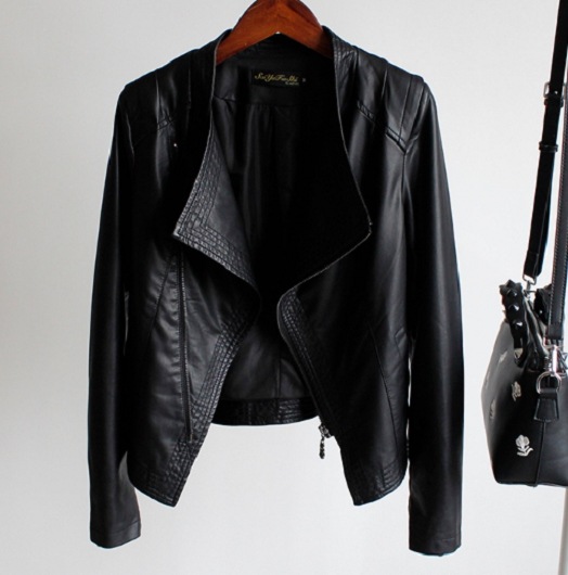 【取寄：納期2週間】ライダース ジャケット レディース 秋 ショート レザー ブルゾン アウター ライダースジャケット 春秋 無地 長袖 着痩せ 大きいサイズ ショート丈ジャケット ライダース