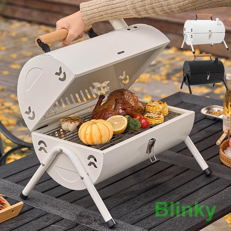 [10月推奨/20%OFF]バーベキュー キャンプ用品 BBQグリル バーベキューグリル ドラム缶 アウトドア キャンプ 小型 BBQ 蓋付き 卓上