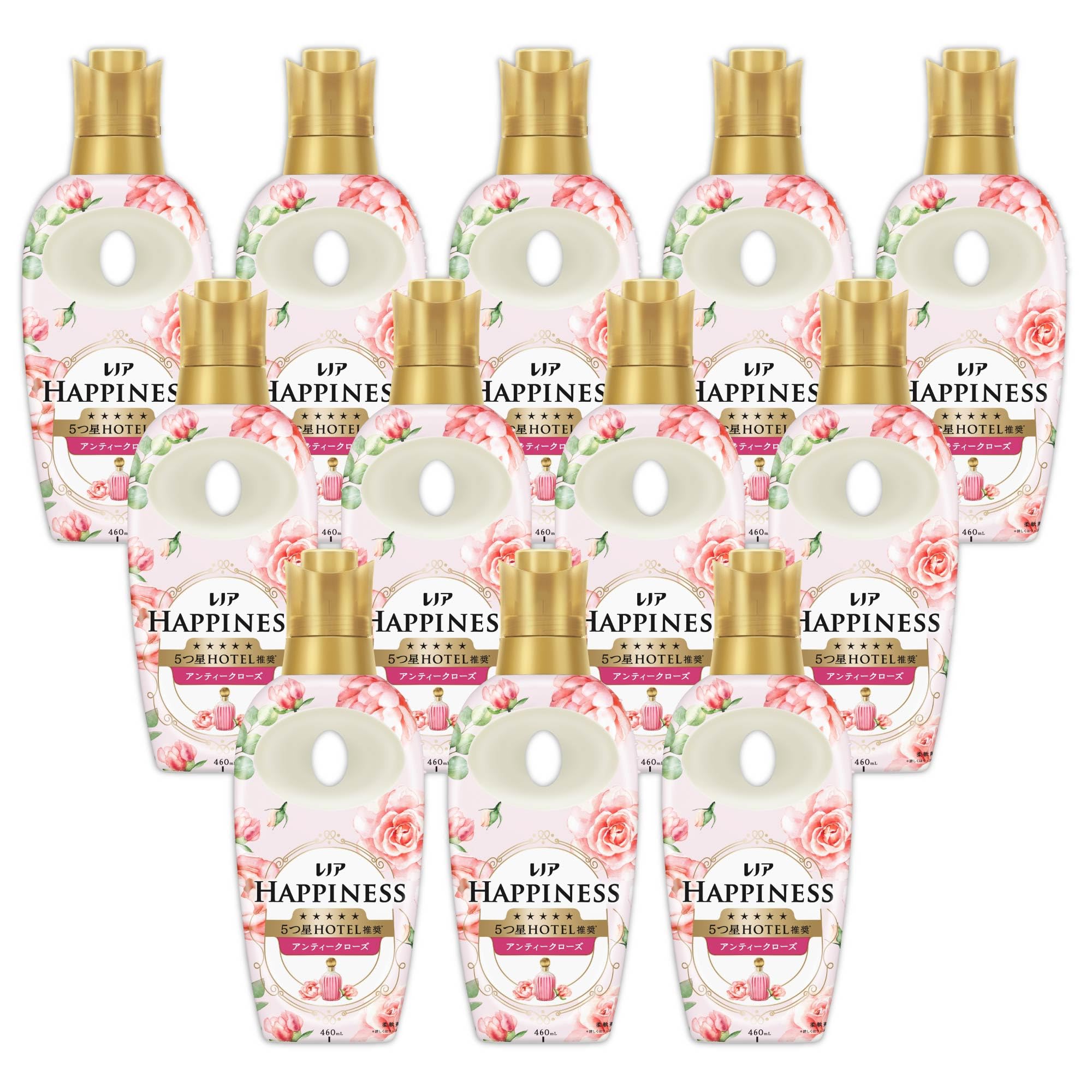 レノア ハピネス 5つ星ホテルの夢ふわタッチ 柔軟剤 アンティークローズの香り 本体 460mL×12本 [ケース品]