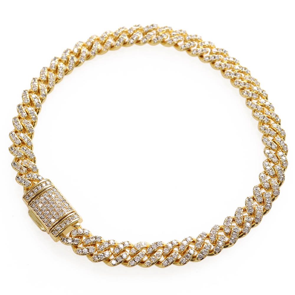 喜平 パヴェブレスレット [b345-g-6mm]