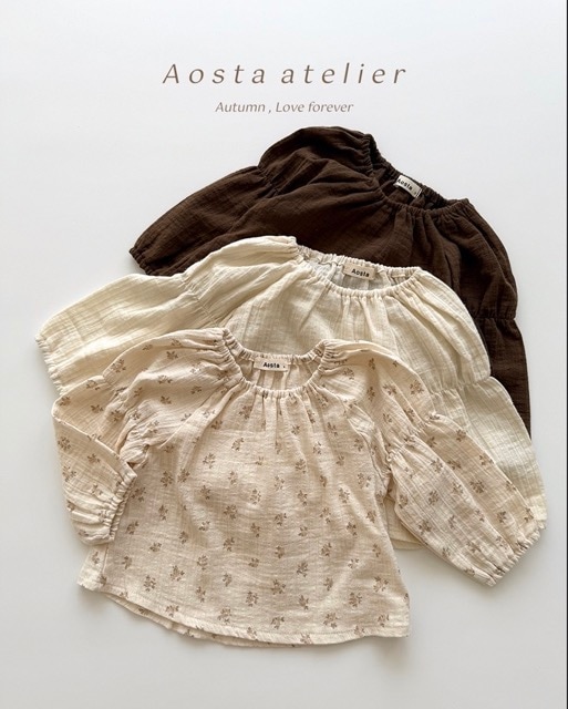 [韓国子供服・2025秋の新作人気アイテム・高級な質感] エミリー·ブラウス