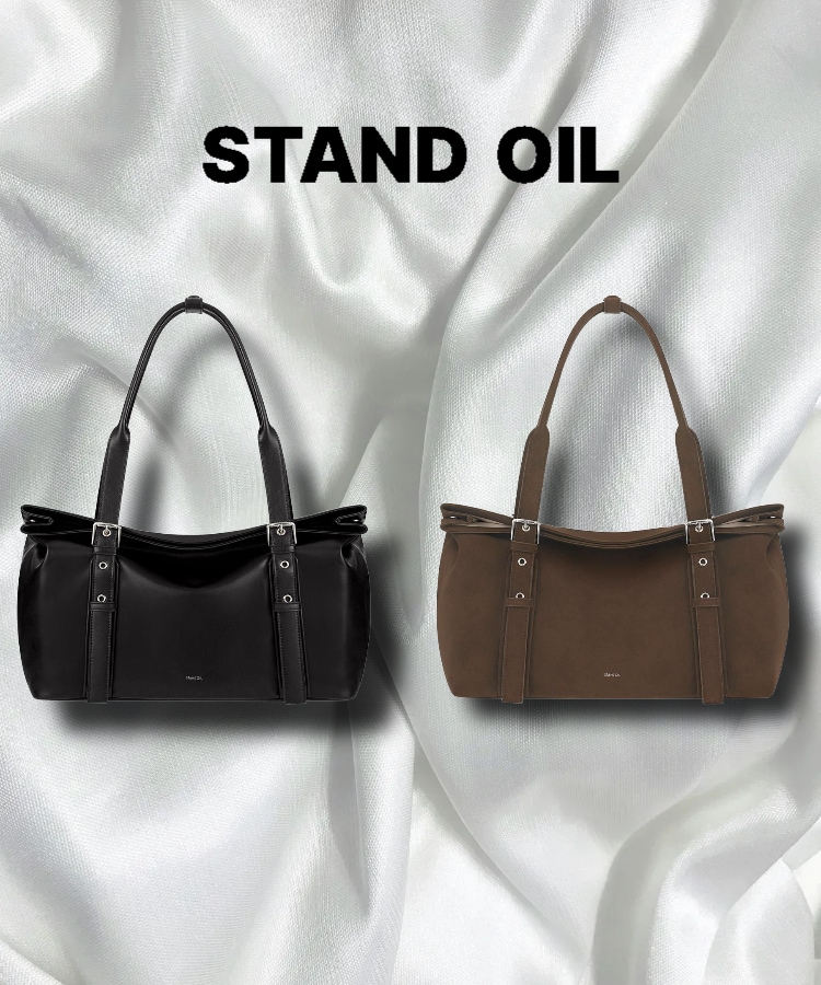 Qoo10 STAND OIL VELOW BAG ミディアム バッグ