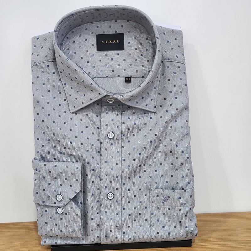 YJ1WBR306 モチーフプリント起毛レギュラーフィット長袖シャツ