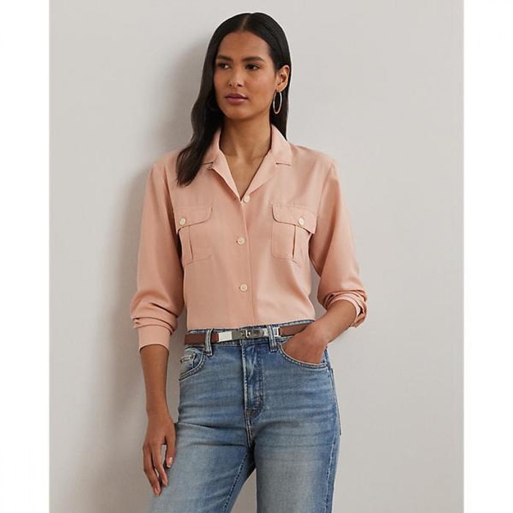 ローレンラルフローレンリラックスフィットクレープシャツ (WMLRSHTS6820473650)