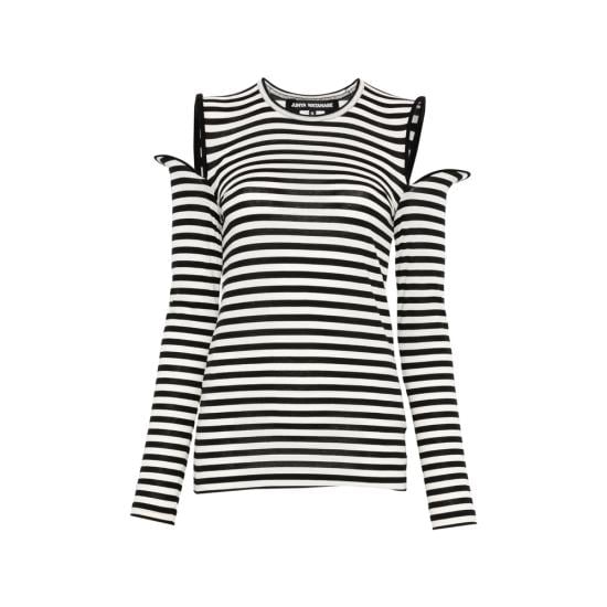 JUNYA WATANABE Women Tops JQ T022 BKWHI WHITE BLACK