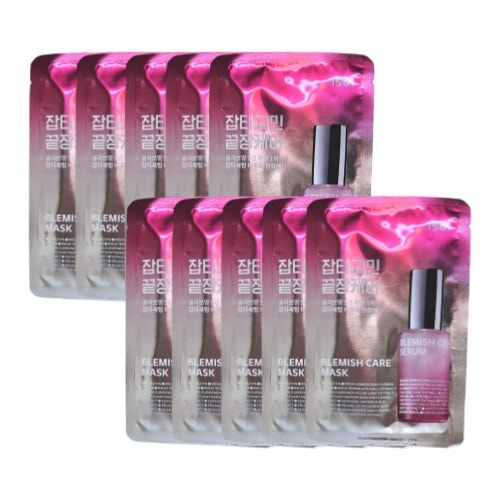 ブルガリアンローズ ブレミッシュケアマスク 10枚 韓国シートマスク 敏感肌用 肌荒れケア ビタミンC配合 低刺激
