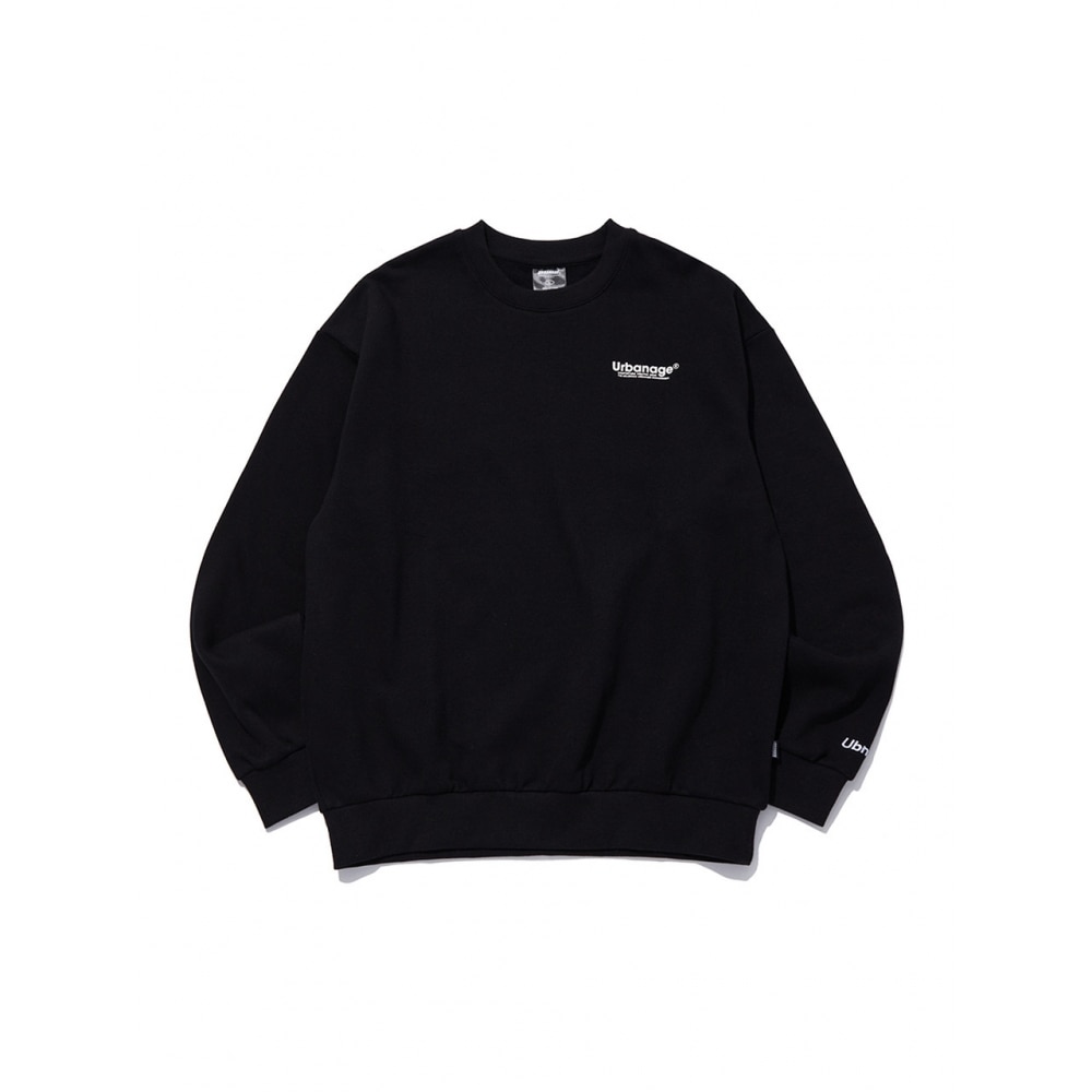 URBANAGE センサーティブオーバー起毛マンツーマン(起毛裏地)ブラック