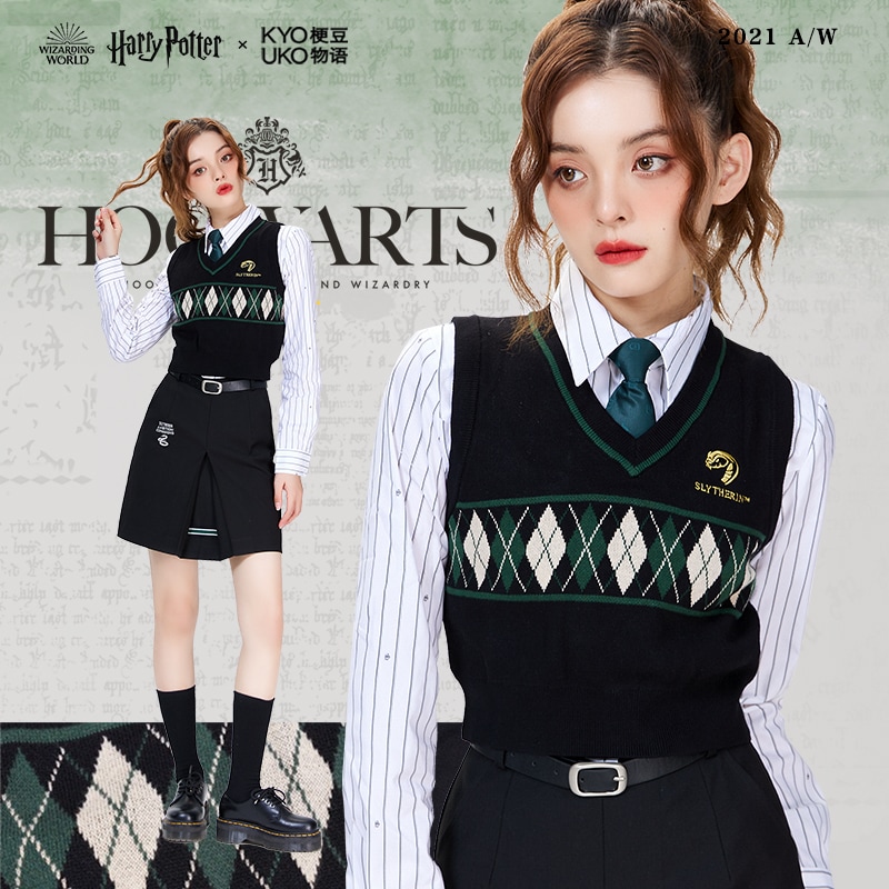 ハリーポッタージョイントjk制服ひし形ベストセータートップス
