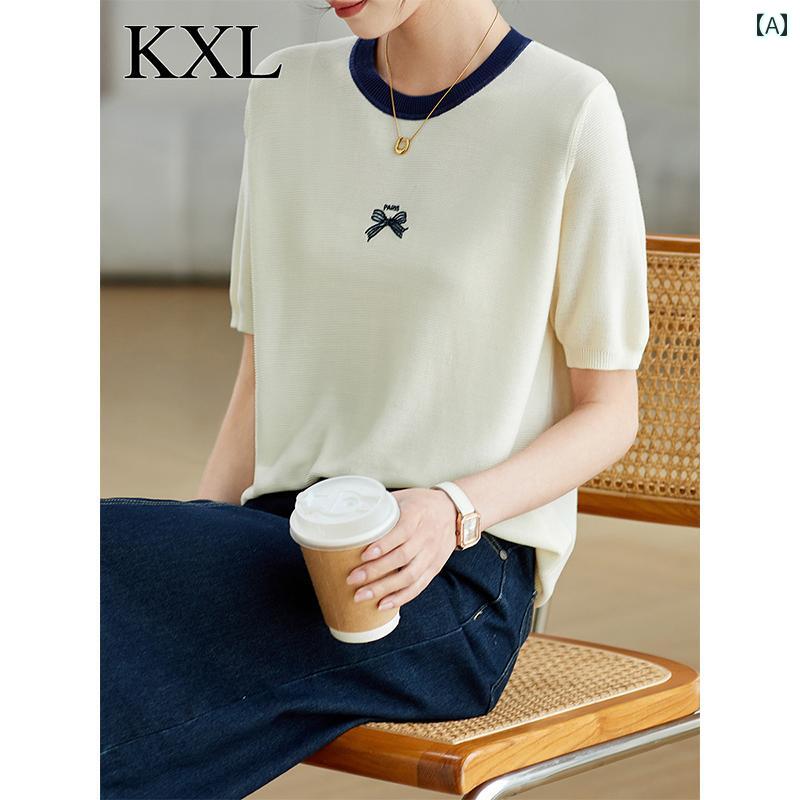 トップス レディース おしゃれ 上品 通勤 オフィス カジュアル 夏 美しい 薄手 涼しい 涼しい リヨセル テンセル 半袖 t シャツ