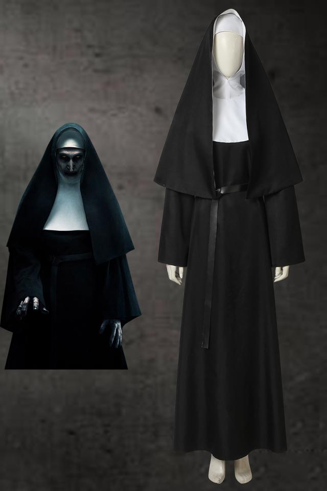 新タイプ追加 激安販売 死霊館シスター（原題:The Nun）Demon Nun 悪魔ヴァラク 尼僧 コスプレ衣装[4264]