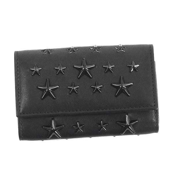 ジミー チュウ Jimmy Choo / LEATHER W/ENAMEL STARS キーケース #NEPTUNE ENL BLACK/BLACK