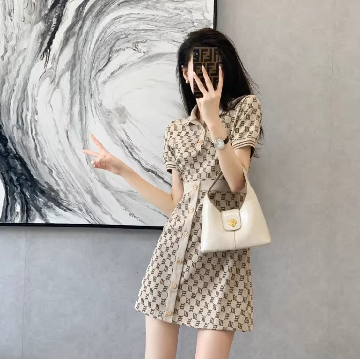 ワンピース ワンピドレス ひざ丈 ポロカラー Aライン かわいい 大人可愛い きれいめ カジュアル 大人 上品 おしゃれ お洒落 かっこいい 大人女子 ラブリー キュート ガーリー 個性的 クール 5,528円