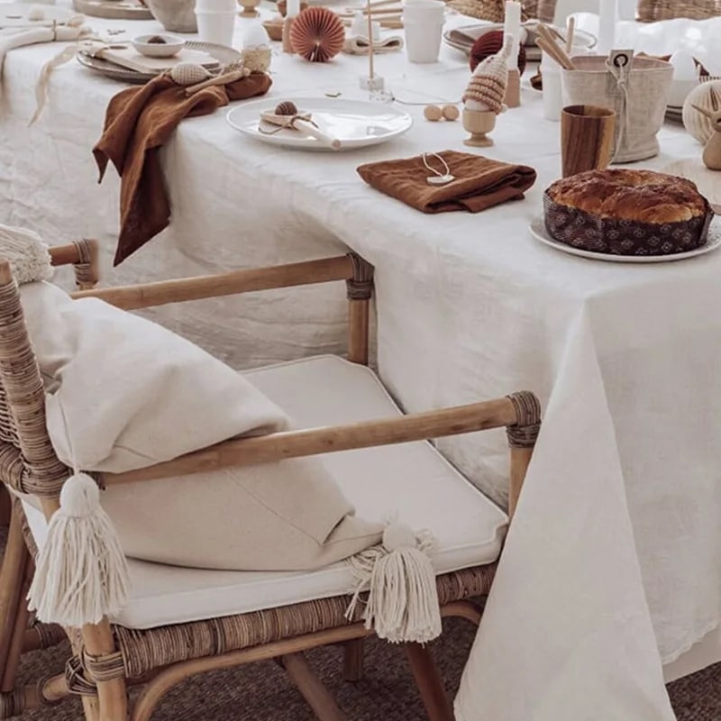 防塵テーブルカバー100% リネンテーブルクロス天然素材丈夫で快適結婚披露宴誕生日コーヒーテーブルの装飾