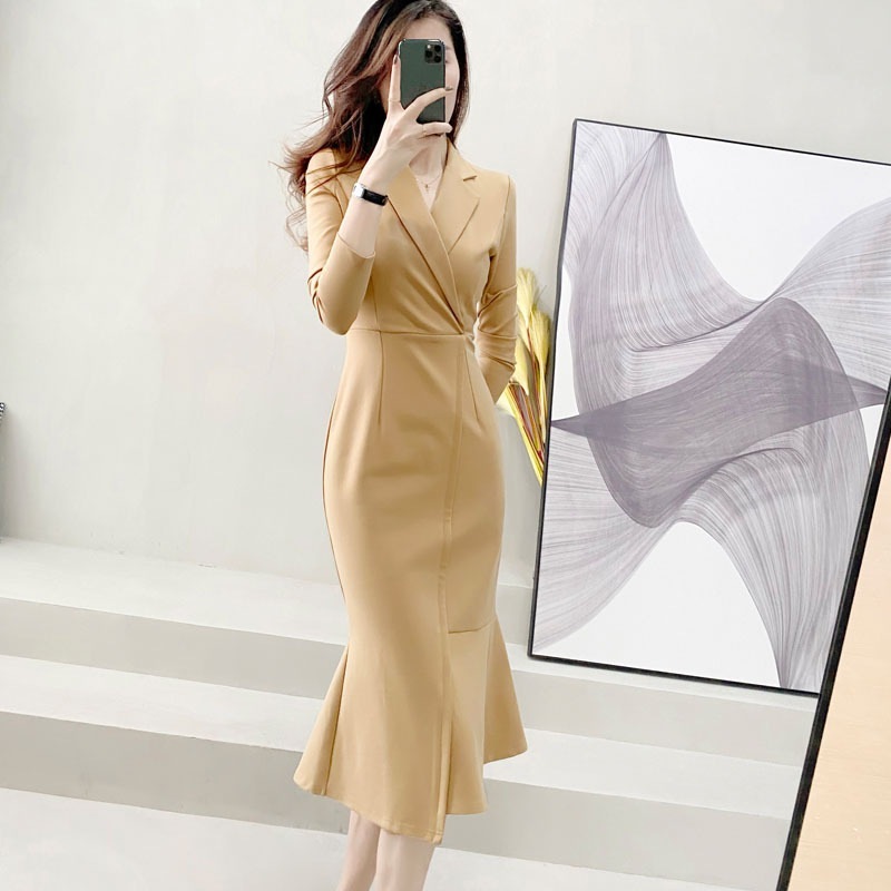 【2枚購入で 3oo円OFF】毎日のウェアラブル小さなドレス2025スリムでスリムな気質ドレスエレガントなホスティングドレス 5,415円