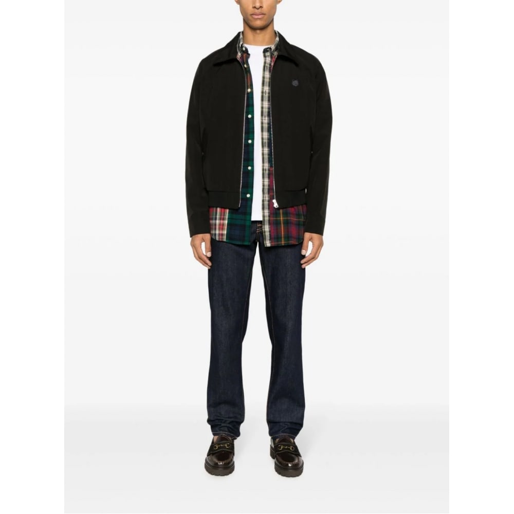 メゾンキツネメンズテクニカルコットンギャバジン W ハリントンジャケット LM02103WQ0062-P199 ブラック