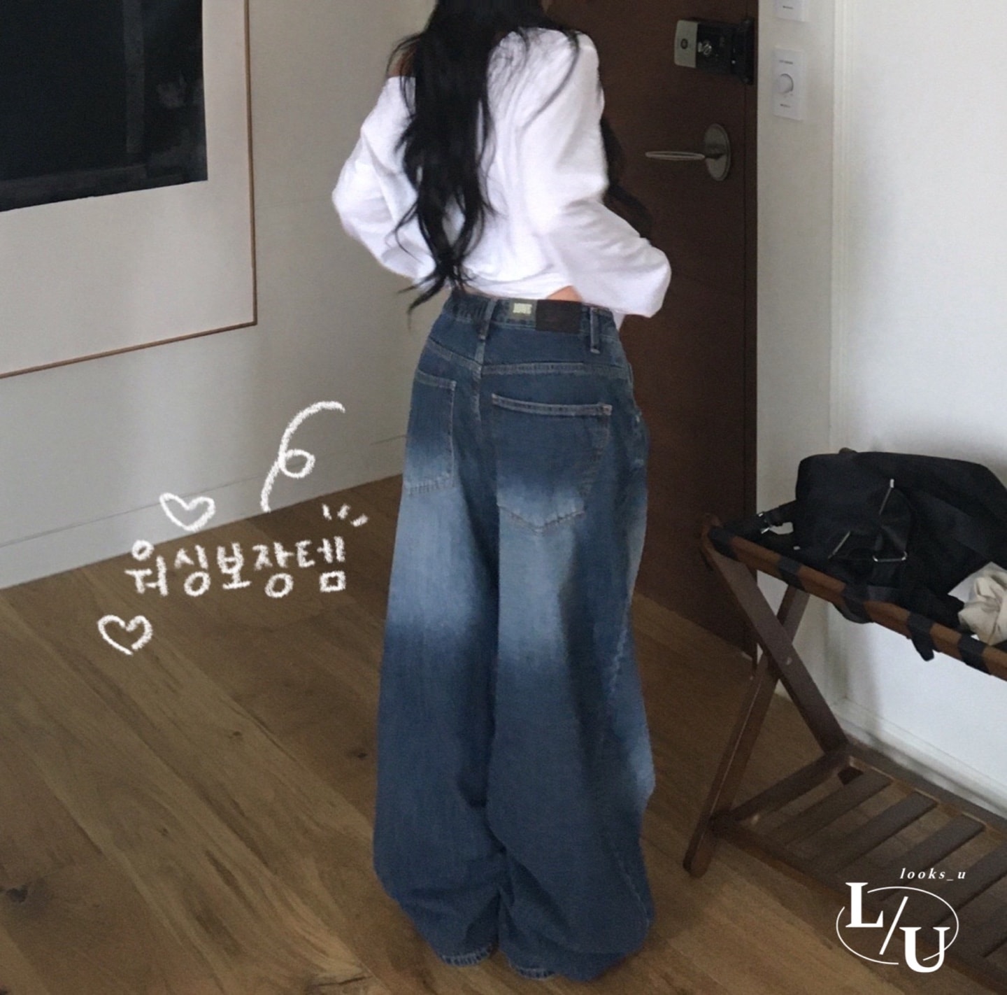 [フィットウォッシング絶賛] メガ デニム ワイド ロング パンツ