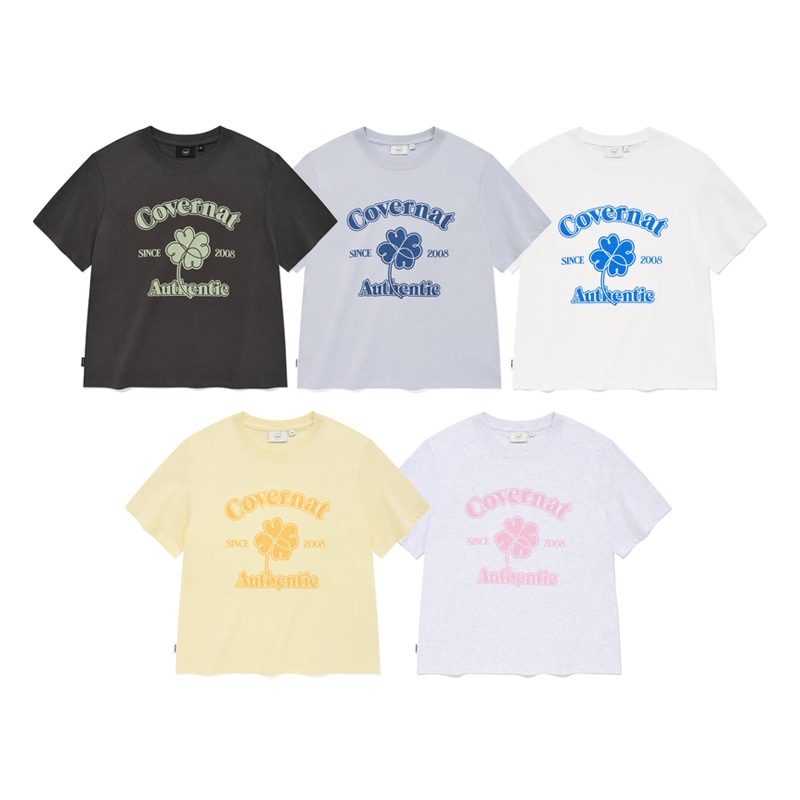 [(G)I-DLE シュファ 着用] (W) ARCH CLOVERHEART T-SHIRT 5color 韓国 アイドル レディース 長袖 Tシャツ おしゃれ 夏