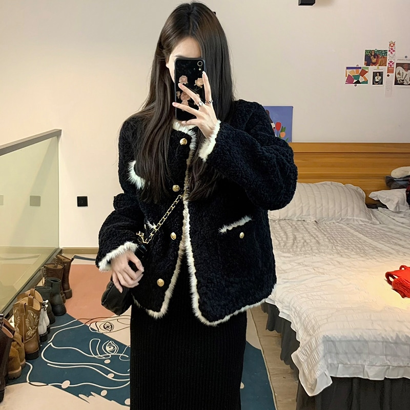 レディース ジャケット アウター 上着 ボアジャケット ショート ミディアム 長袖 ストレート Iライン スマート フェミニン ポケット 前開き ボア 大人可愛い シンプル カジュアル 上品 おしゃれ