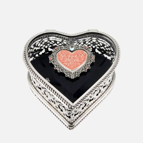 Red Velvet ANTIQUE CRYSTAL JEWEL CASE