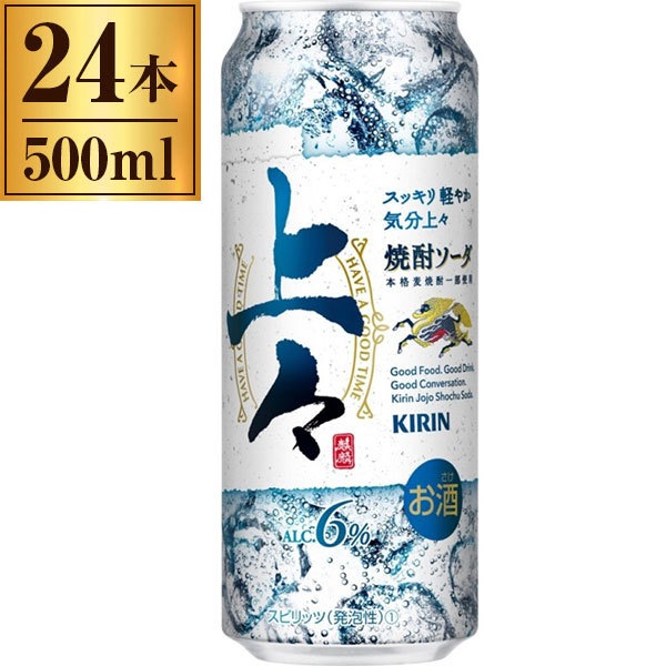 上々 焼酎ソーダ 500ml ×24