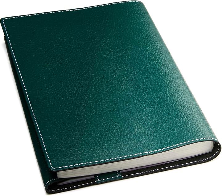 ブックカバー B6 本革 厚い本でも使用可能／ギフトボックス付き単行本サイズ シュリンクレザー 漫画カバー 12.8cmx18.2cm(ダークグリーン, Ｂ６)