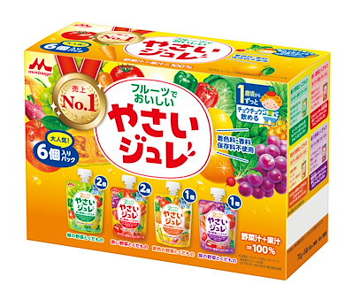 他サイト： フルーツでおいしいやさいジュレ 70g×6個パック 1歳頃から 4種 アソート 詰め合わせの商品画像