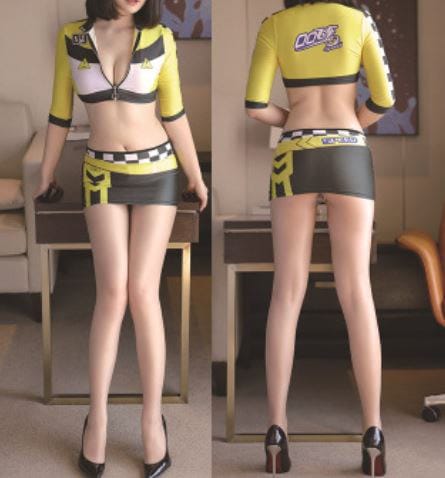 【人気】レースクイーンセパレートコスチューム5点セット Amazon.co.jp: レースクイーン セパレートコスチューム5点